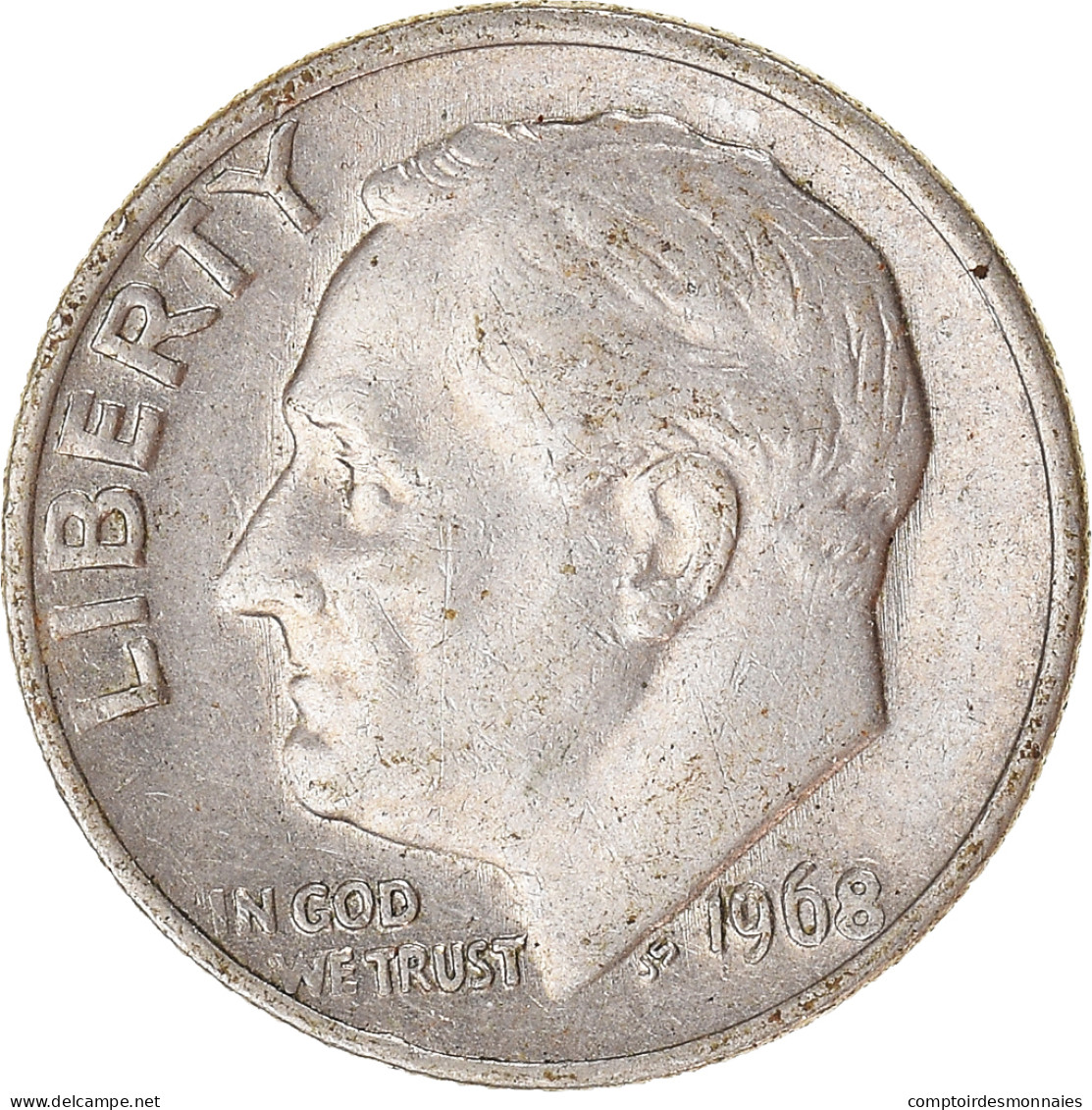 Monnaie, États-Unis, Dime, 1968 - 1946-...: Roosevelt