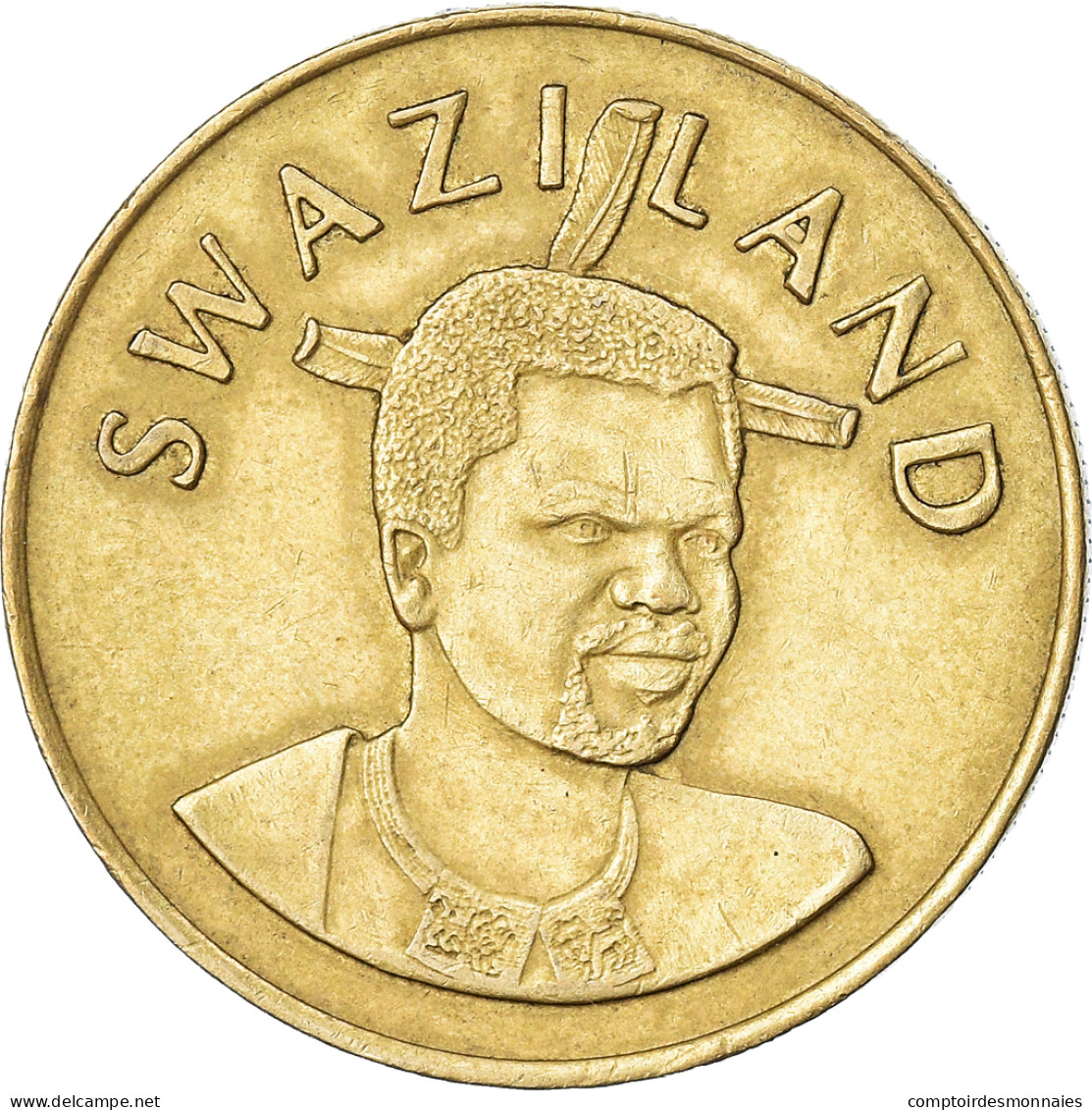 Monnaie, Eswatini, King Msawati III, 5 Emalangeni, 1999, TTB, Laiton, KM:47 - Swazilandia