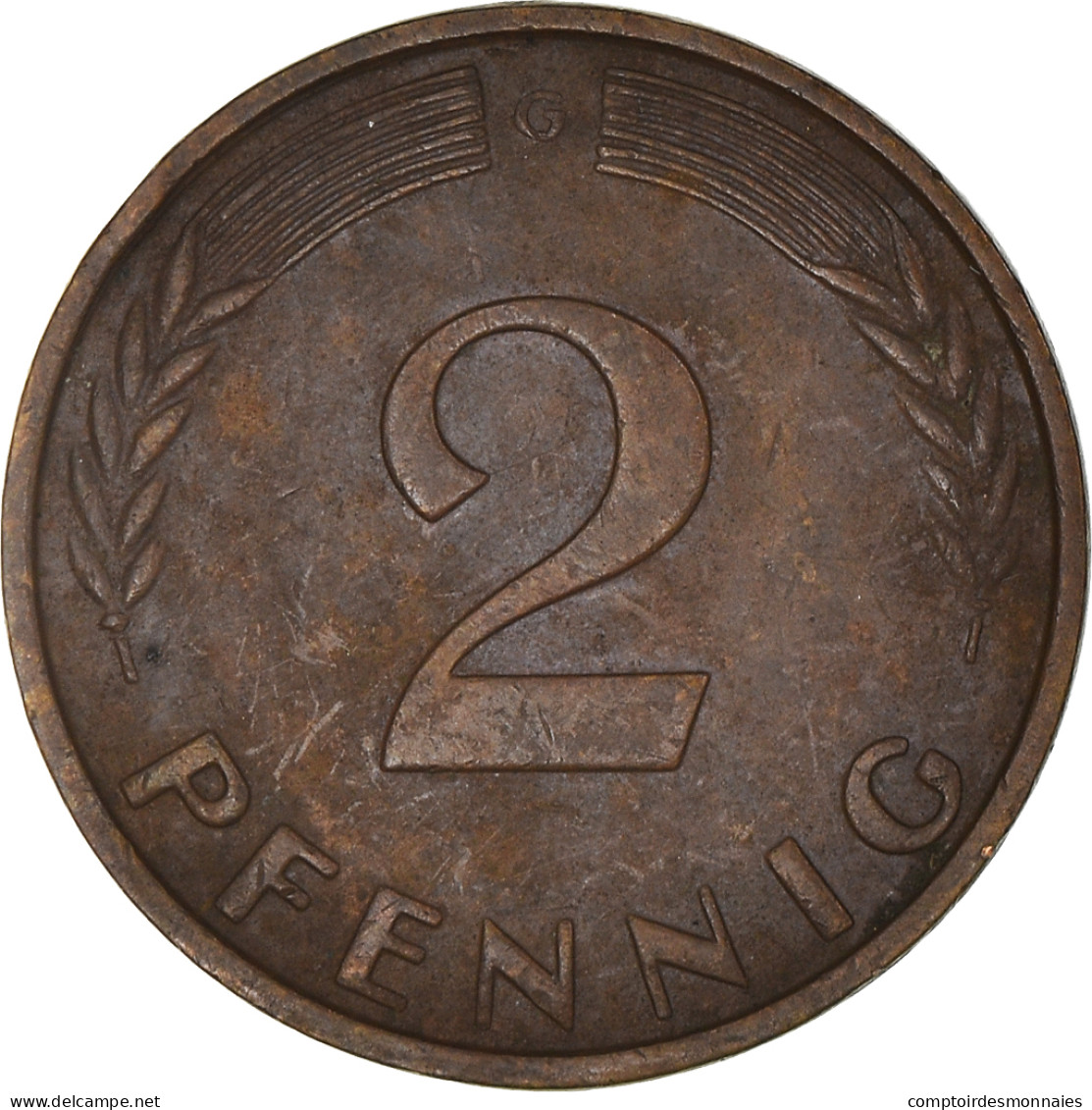 Monnaie, République Fédérale Allemande, 2 Pfennig, 1964, Karlsruhe, TB - 2 Pfennig