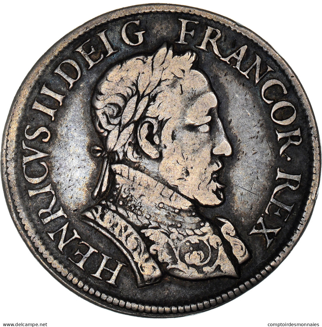 France, Henri II, Teston Au Moulin, 1558, Paris, Argent, TTB, Sombart:4588 - 1547-1559 Enrico II