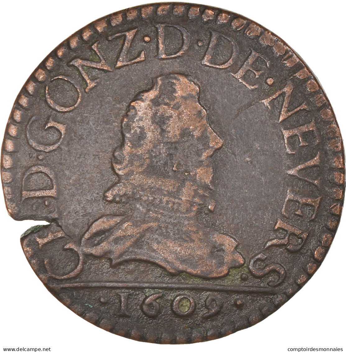 Monnaie, France, Ardennes, Charles De Gonzague, Double Tournois, 1609 - Sonstige & Ohne Zuordnung