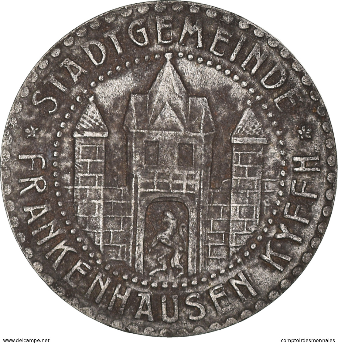 Monnaie, Allemagne, Frankenhausen, Kleingelgersatzmarke, 5 Pfennig, TTB, Iron - Monétaires/De Nécessité