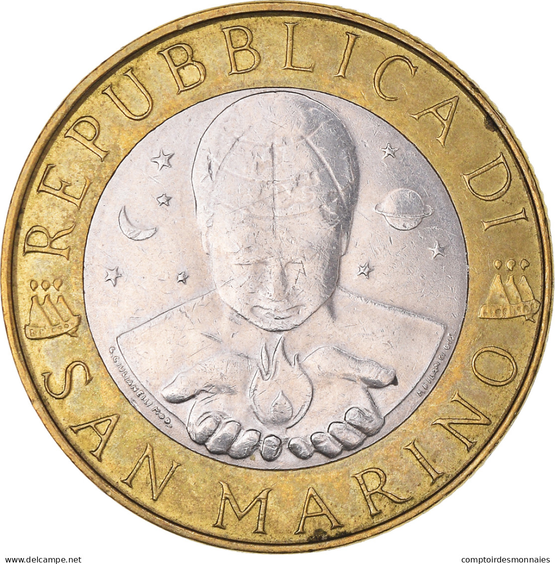 Monnaie, Saint Marin , 1000 Lire, 1999, Rome, TTB, Bimétallique, KM:395 - San Marino