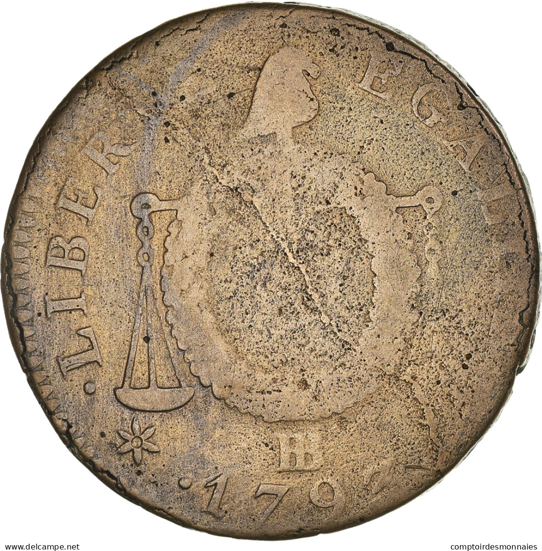 Monnaie, France, 2 Sols Aux Balances Daté, 2 Sols, 1793, Strasbourg, B+ - Andere & Zonder Classificatie