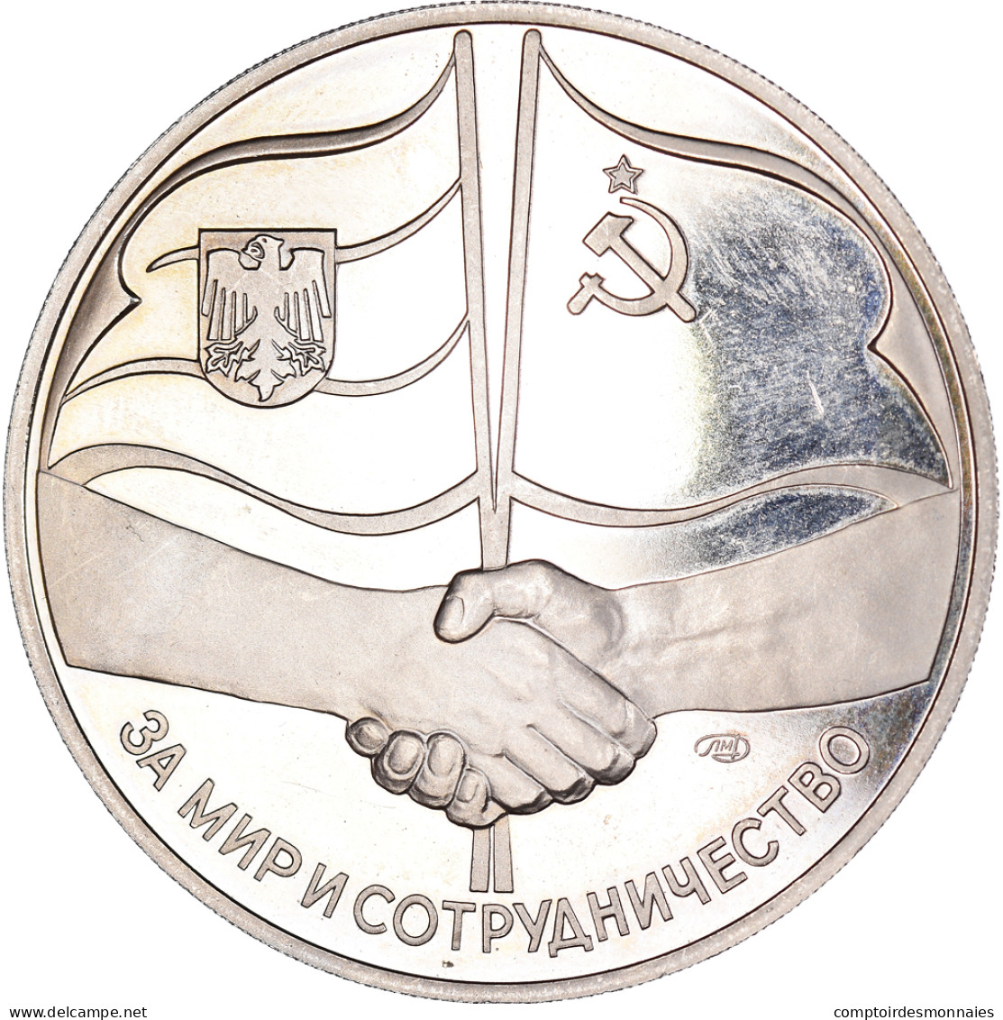 Russie, Médaille, Gorbachev Weizsäcker Meeting Bonn 1989 Silver. Be, 1989 - Andere & Zonder Classificatie