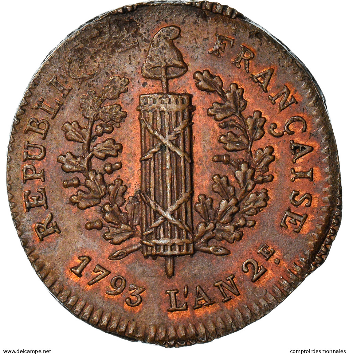 Monnaie, Etats Allemands, MAINZ, Friedrich Karl Josef, 2 Sols, 1793, Mayence - Otros & Sin Clasificación