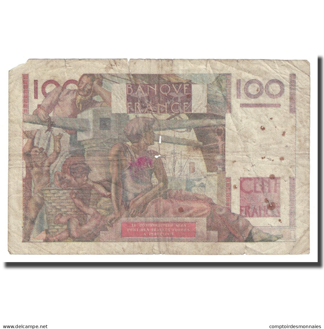 France, 100 Francs, Jeune Paysan, 1947, 1947-04-03, B, KM:128b - 100 F 1945-1954 ''Jeune Paysan''