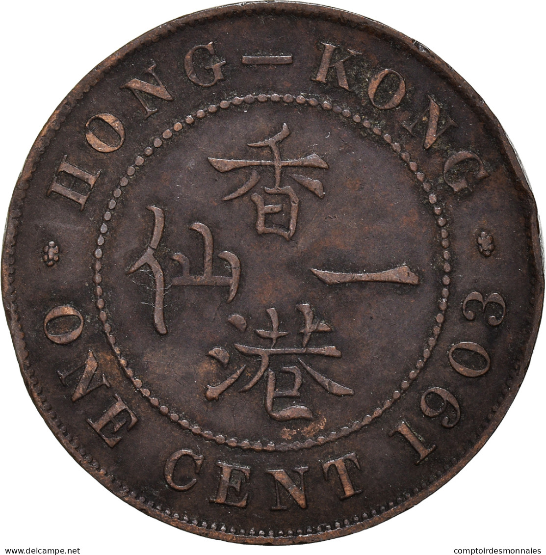 Monnaie, Hong Kong, Edward VII, Cent, 1903, TTB+, Bronze, KM:11 - Hongkong