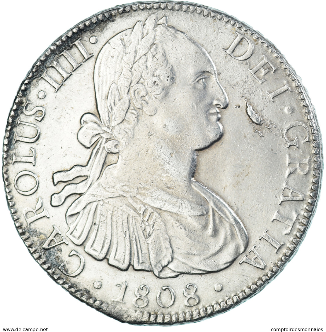 Monnaie, Espagne, Charles IV, 8 Reales, 1808, Mexico, TH, TTB+, Argent, KM:109 - First Minting