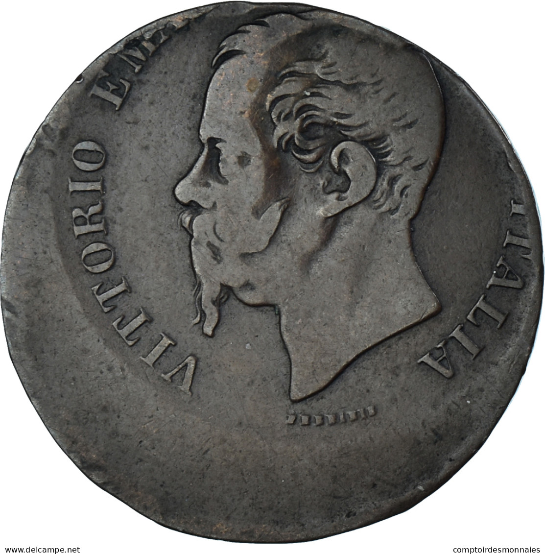 Monnaie, Italie, Vittorio Emanuele II, 5 Centesimi, 1862, Naples, Casquette - 1861-1878 : Victor Emmanuel II.