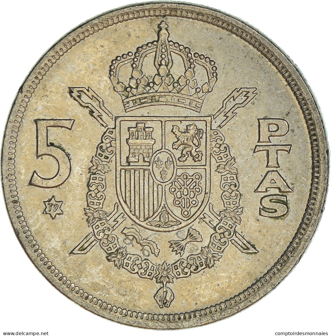 Monnaie, Espagne, 5 Pesetas, 1975 - 5 Pesetas