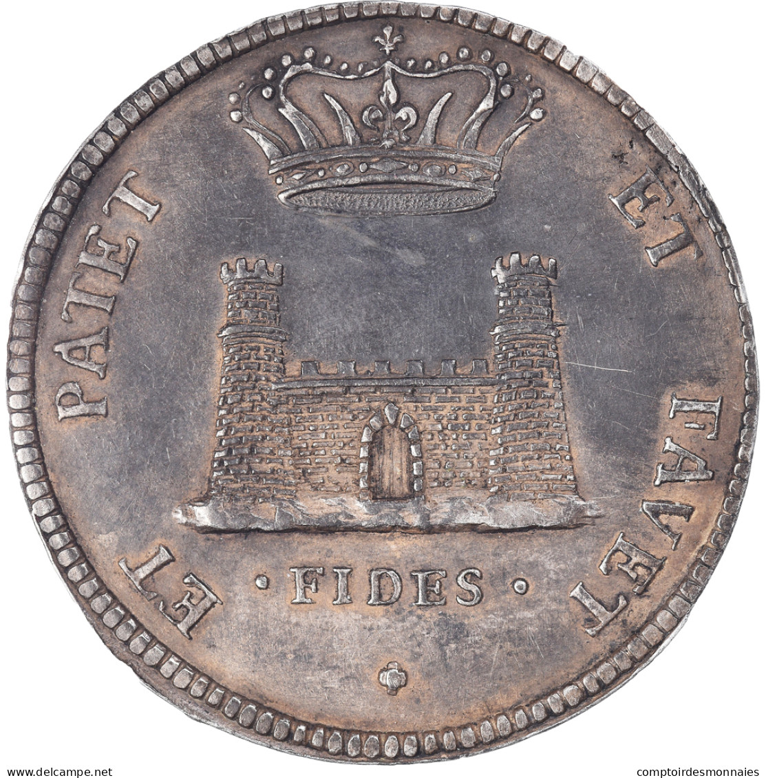 Monnaie, États Italiens, LIVORNO, Cosimo III, Tollero, 1723, TTB+, Argent - Toscane