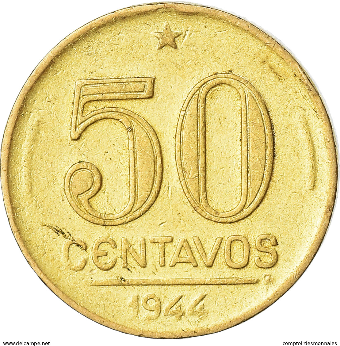 Monnaie, Brésil, 50 Centavos, 1944 - Brasil