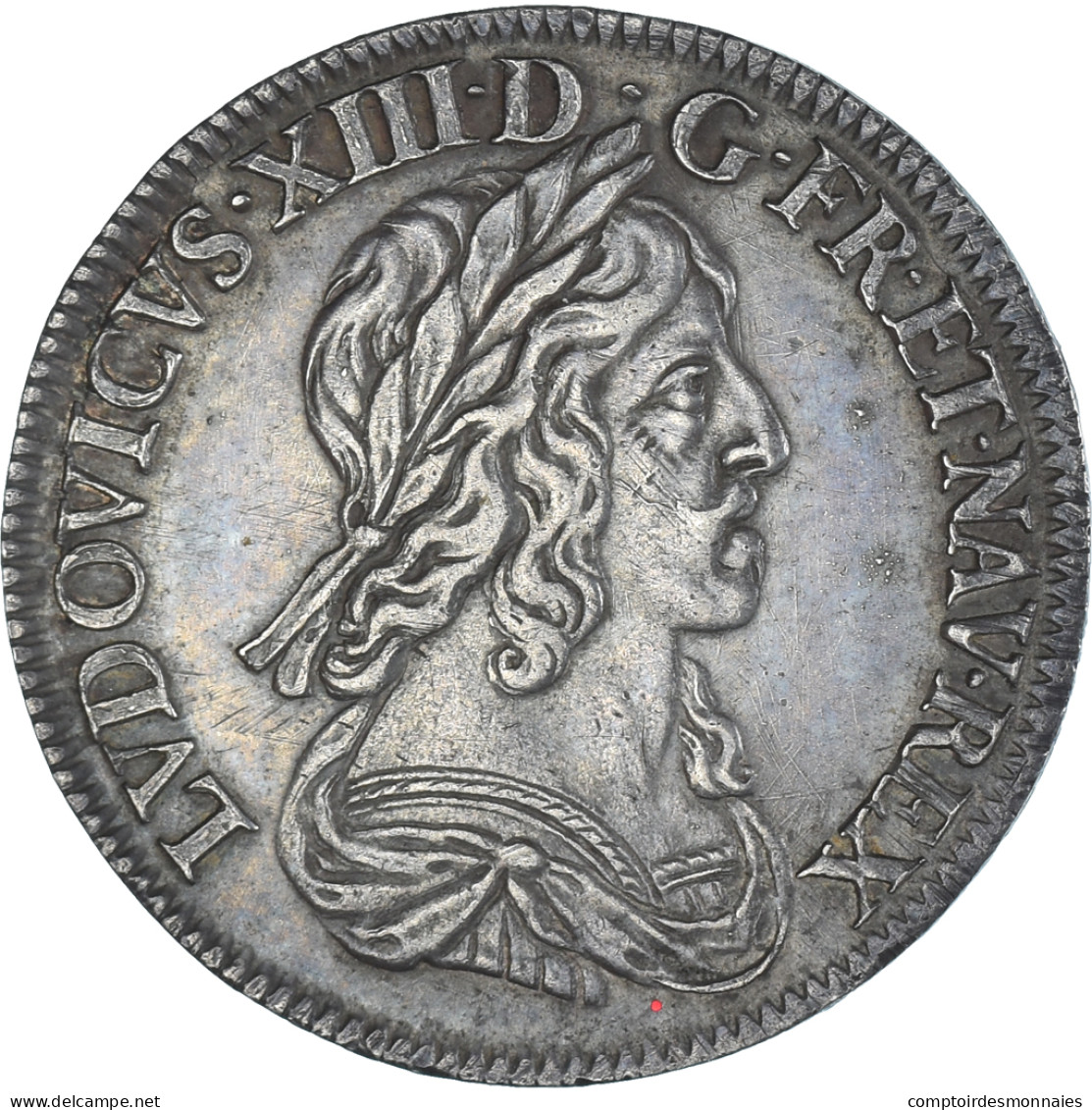 Monnaie, France, Louis XIII, 1/4 écu, 2e Poinçon De Warin, 1643, Paris, SUP - 1610-1643 Ludwig XIII. Der Gerechte