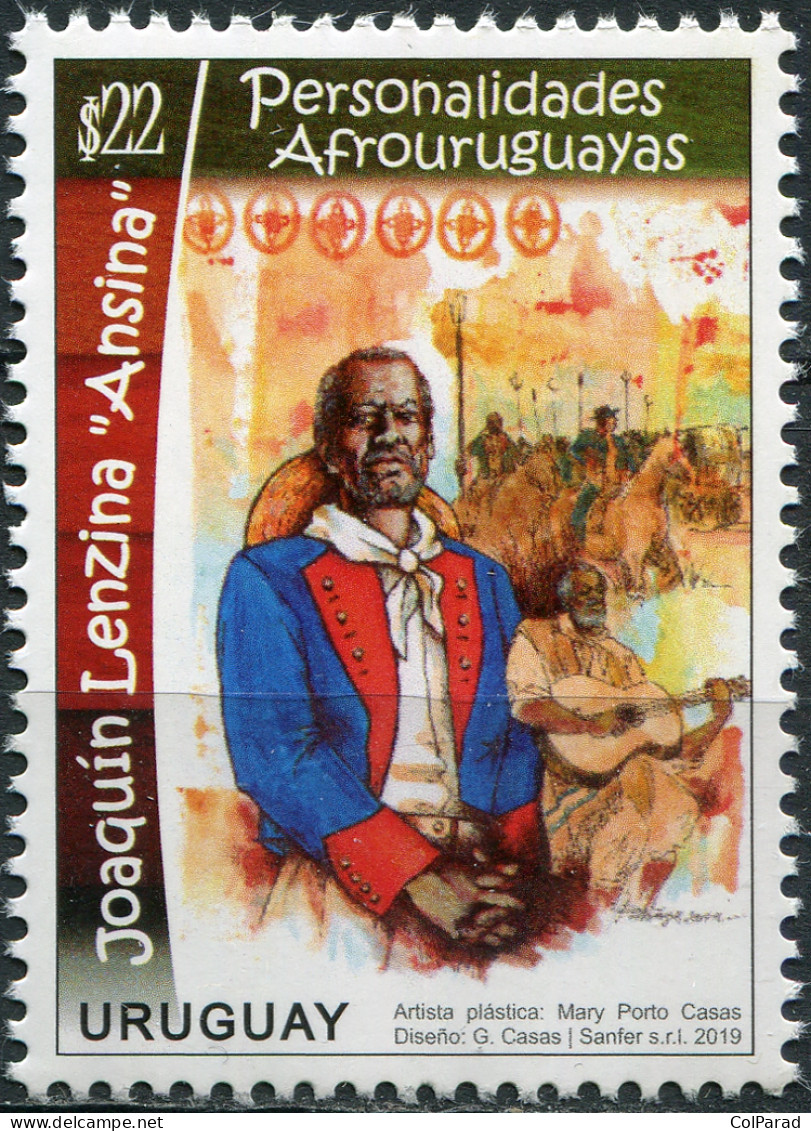 URUGUAY - 2019 - STAMP MNH ** - Joaquin Lenzina "Ansina", Military Leader - Uruguay