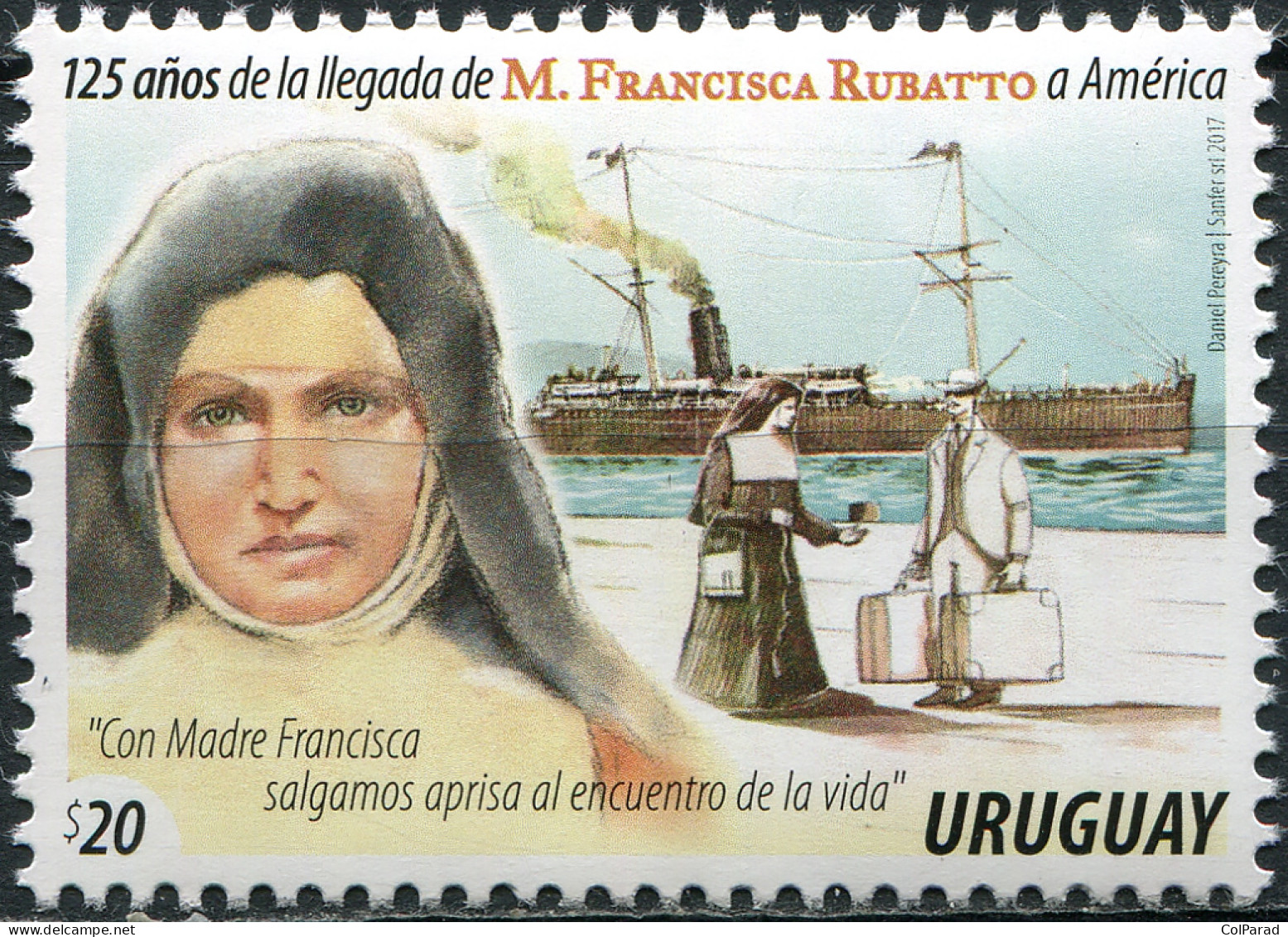URUGUAY - 2017 - STAMP MNH ** - Francesca Maria Rubatto (1844-1904) - Uruguay