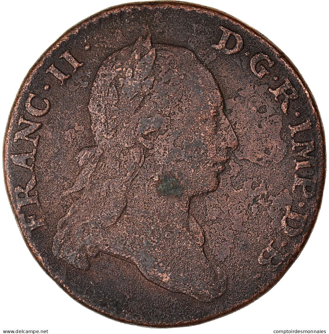 Monnaie, Pays-Bas Autrichiens, Franz II, 2 Liards, 2 Oorden, 1793, Bruxelles - Otros & Sin Clasificación