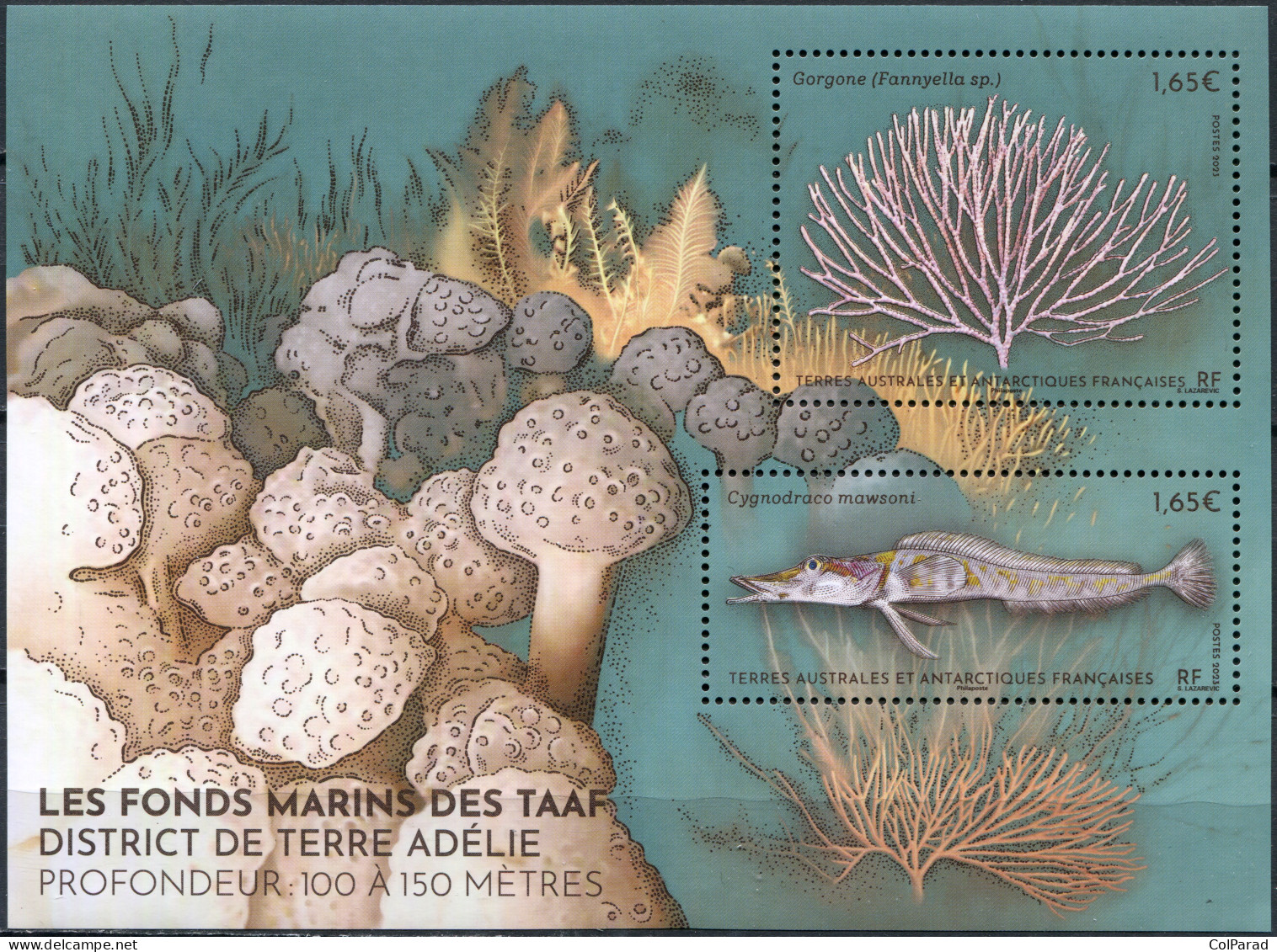 TAAF - 2023 - SOUVENIR SHEET MNH ** - Endemic Marine Fauna Of Adele Island - Neufs