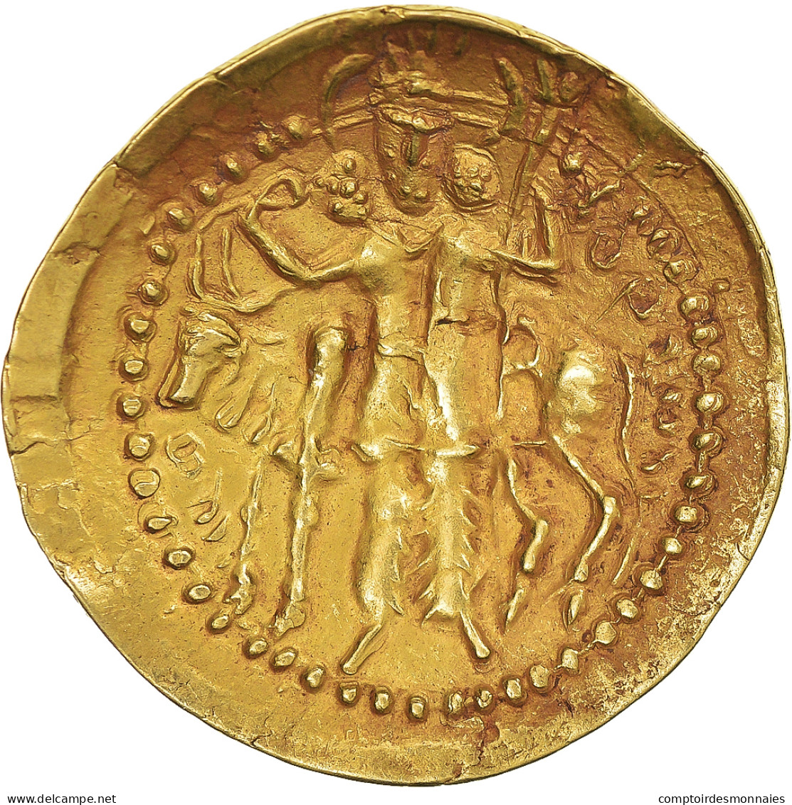Monnaie, Kushano-Sasanians, Peroz I, Dinar, 245-270, Balkh (?), SUP+, Or - Indiennes