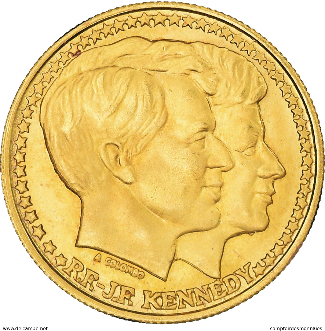 États-Unis, Jeton, John F. Kennedy And Robert F. Kennedy, SPL, Or - Altri & Non Classificati