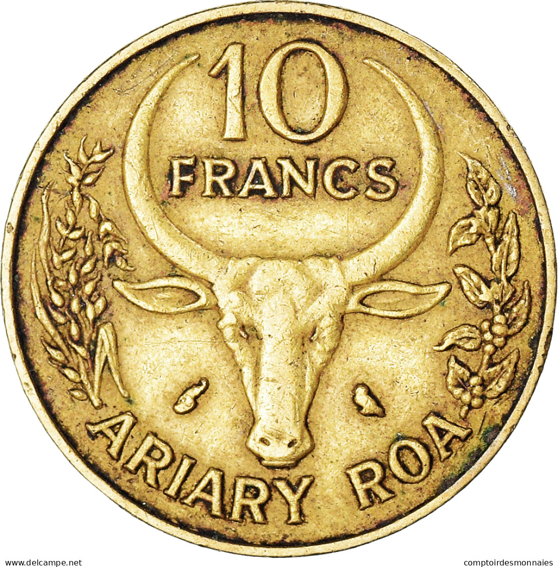 Monnaie, Madagascar, 10 Francs, 2 Ariary, 1972 - Madagascar