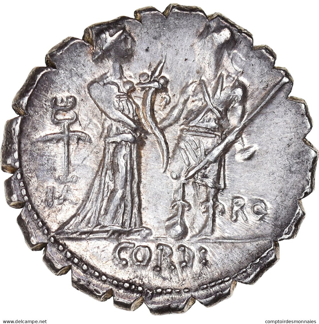 Monnaie, Fufia, Denier Serratus, 70 BC, Rome, SUP+, Argent, Crawford:403/1 - République (-280 à -27)