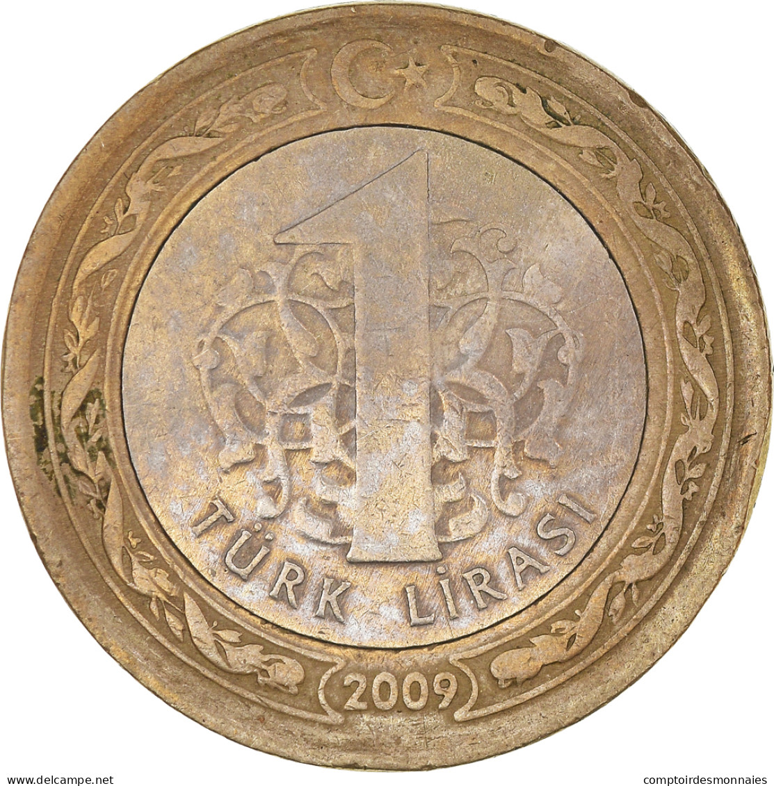 Monnaie, Turquie, Lira, 2009, TB, Bimétallique, KM:1244 - Turkey