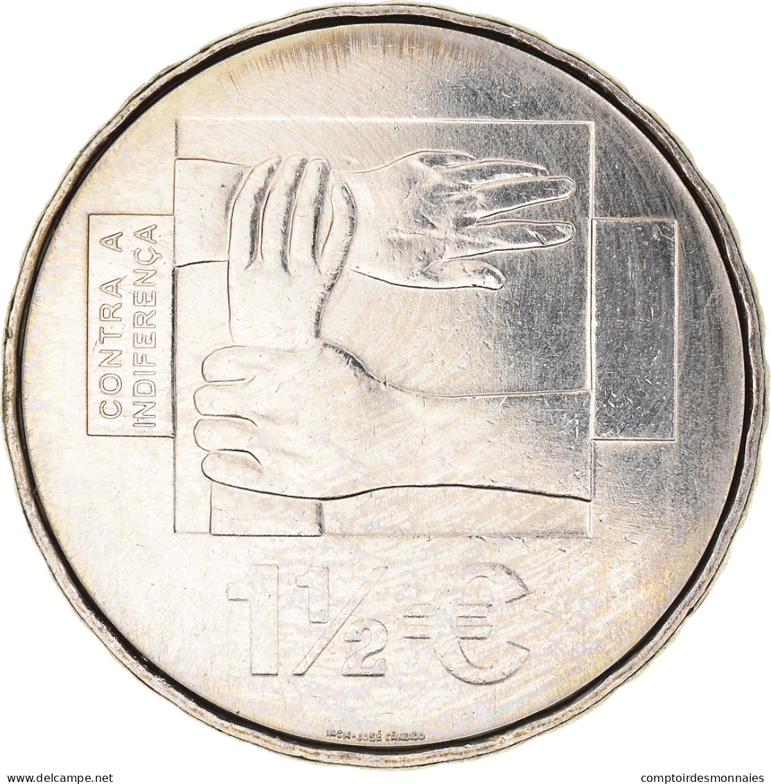 Portugal, 1-1/2 Euro, 2008, Lisbonne, SUP, Cupro-nickel, KM:828 - Portogallo