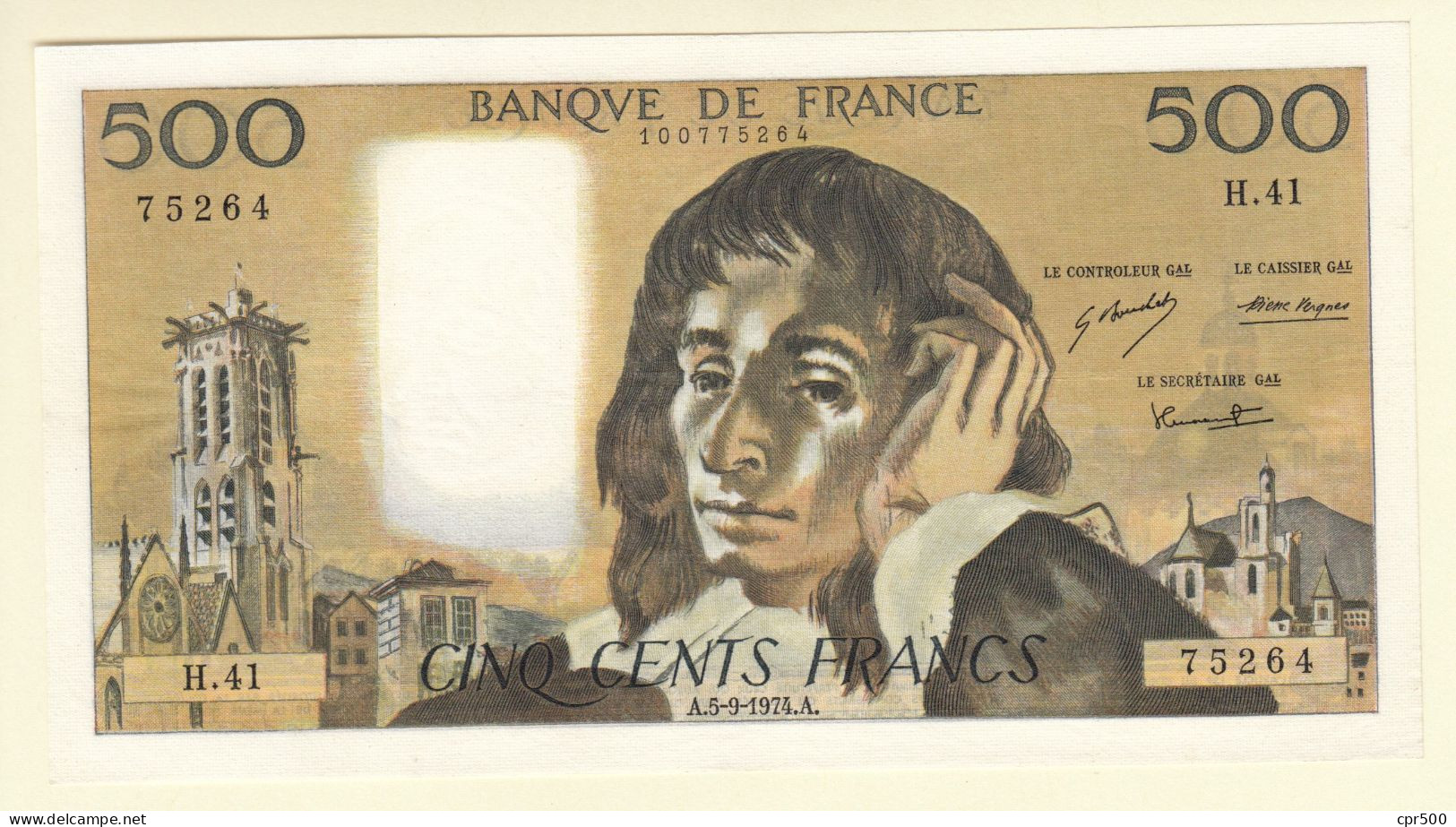 500 Francs PASCAL FRANCE Type 1968 F.71.11 SUP - 500 F 1968-1993 ''Pascal''