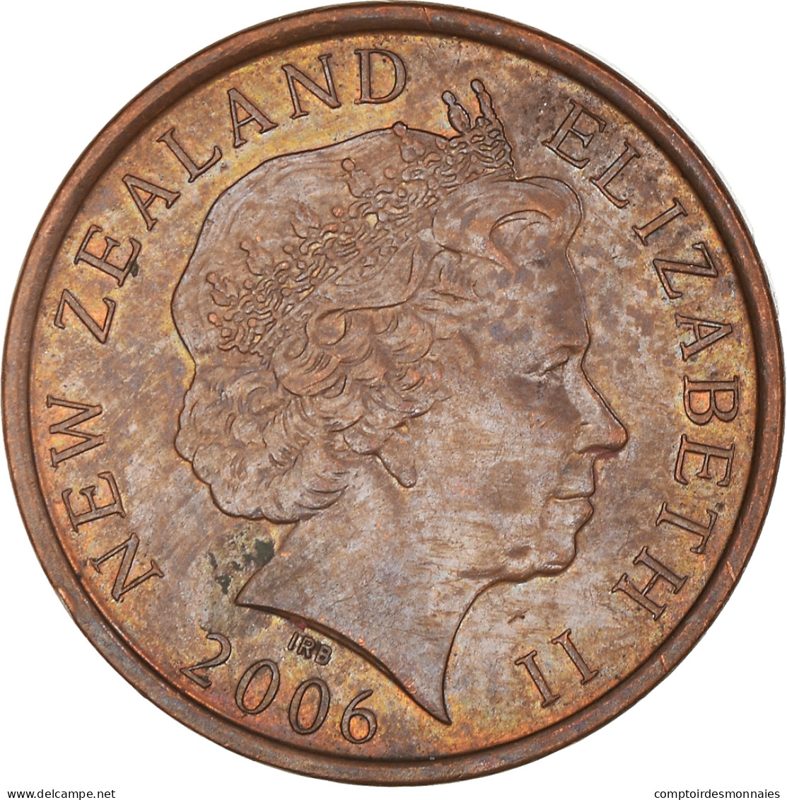 Monnaie, Nouvelle-Zélande, Elizabeth II, 10 Cents, 2006, TTB+, Cuivre Plaqué - Nouvelle-Zélande