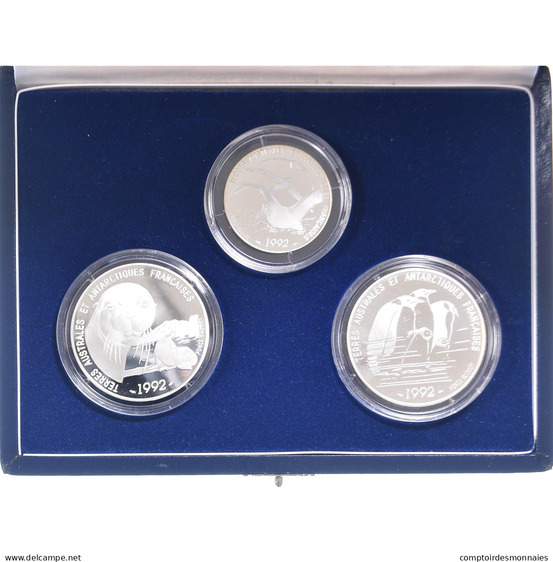 Monnaie, France, Terres Australes Et Antarctiques Françaises, Coffret, 1992 - Gedenkmünzen