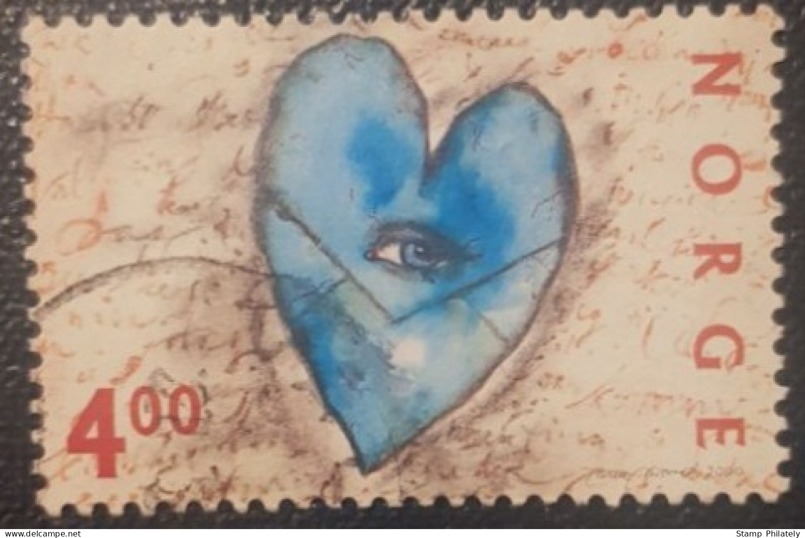 Norway 4Kr Valentines Day Used - Usati