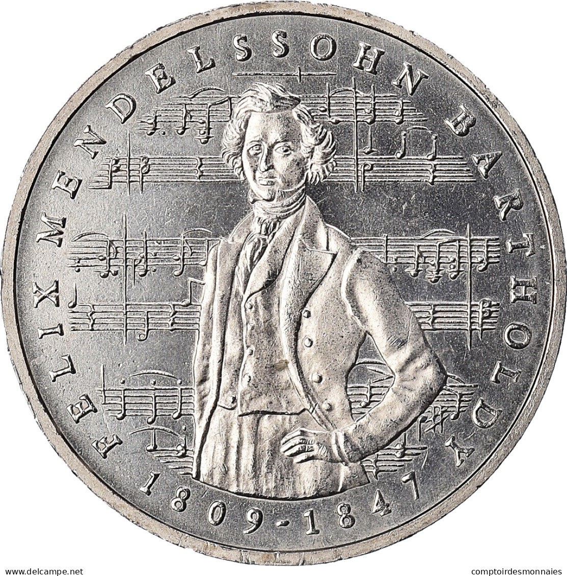 Monnaie, République Fédérale Allemande, 175th Anniversary - Birth Of Felix - Commemorations