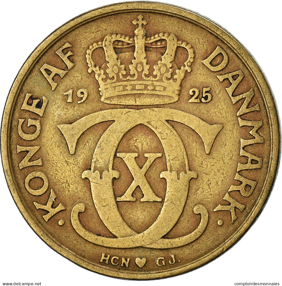 Monnaie, Danemark, Christian X, 2 Kroner, 1925, Copenhagen, TB - Danemark
