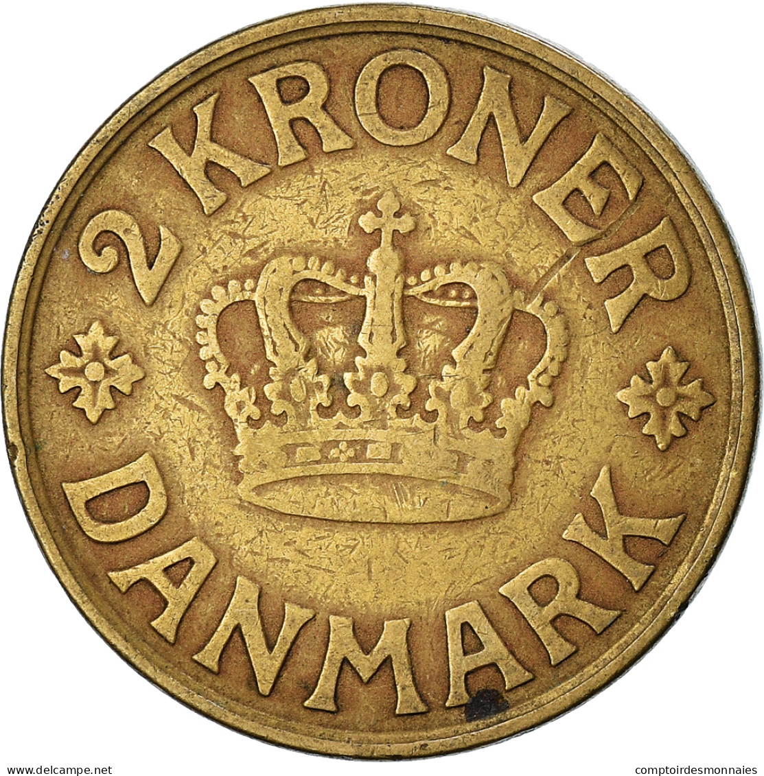 Monnaie, Danemark, Christian X, 2 Kroner, 1925, Copenhagen, TB - Dinamarca