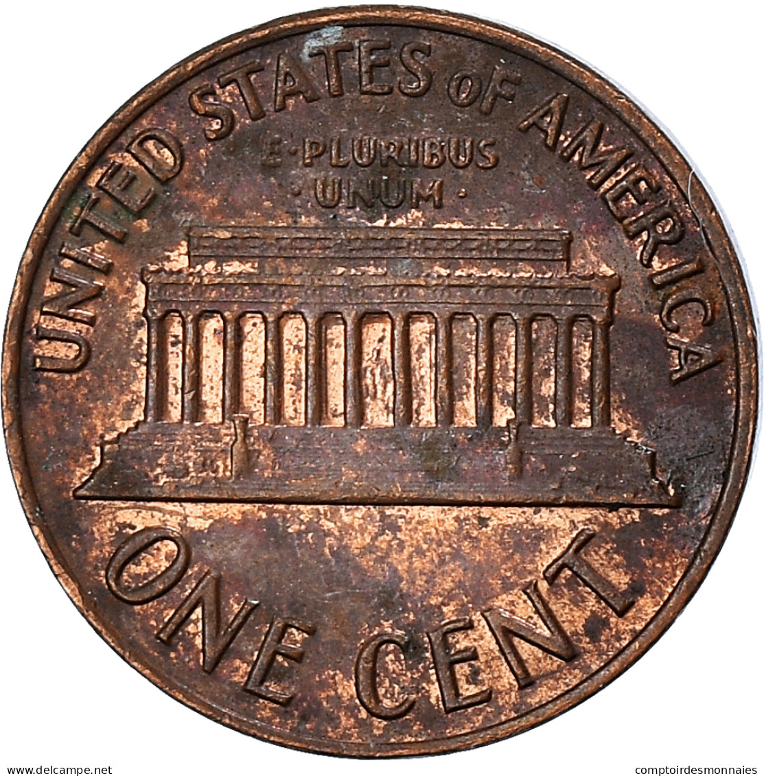 Monnaie, États-Unis, Lincoln Cent, Cent, 1972, U.S. Mint, Denver, TB, Laiton - 1959-…: Lincoln, Memorial Reverse