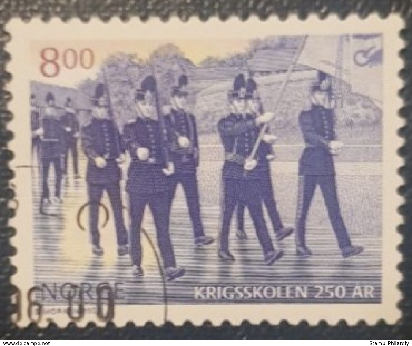 Norway 8Kr War Academy Used Stamp - Oblitérés