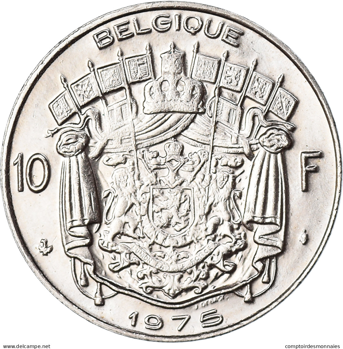 Monnaie, Belgique, 10 Francs, 10 Frank, 1975, Bruxelles, SUP, Nickel, KM:155.1 - 10 Francs