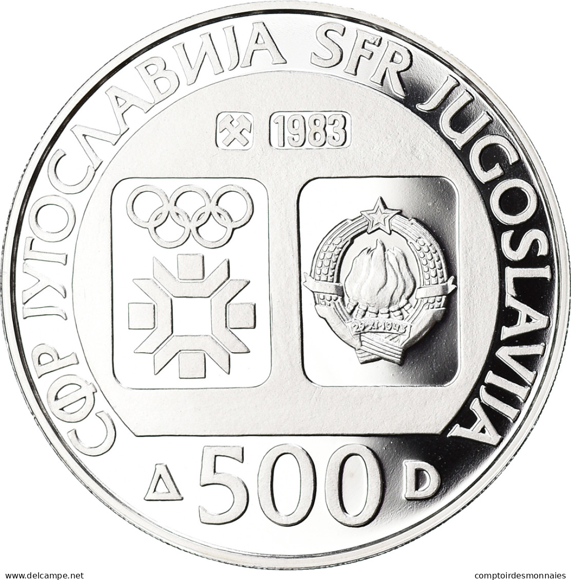Monnaie, Yougoslavie, 500 Dinara, 1983, BE, FDC, Argent, KM:102 - Yougoslavie
