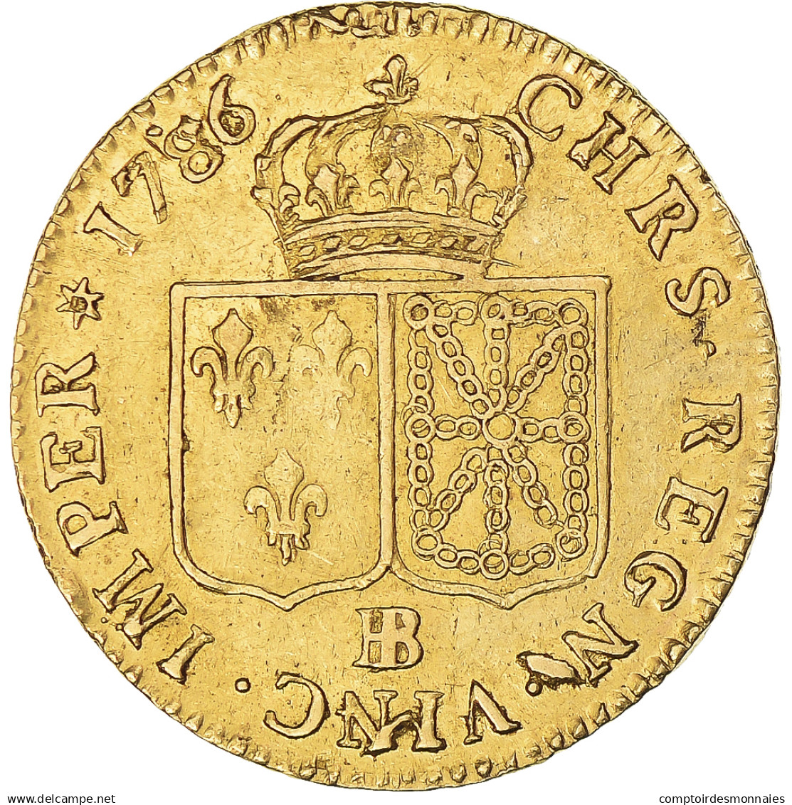 Monnaie, France, Louis XVI, Louis D'Or, 1786, Strasbourg, TTB+, Or, Gadoury:361 - 1774-1791 Ludwig XVI.