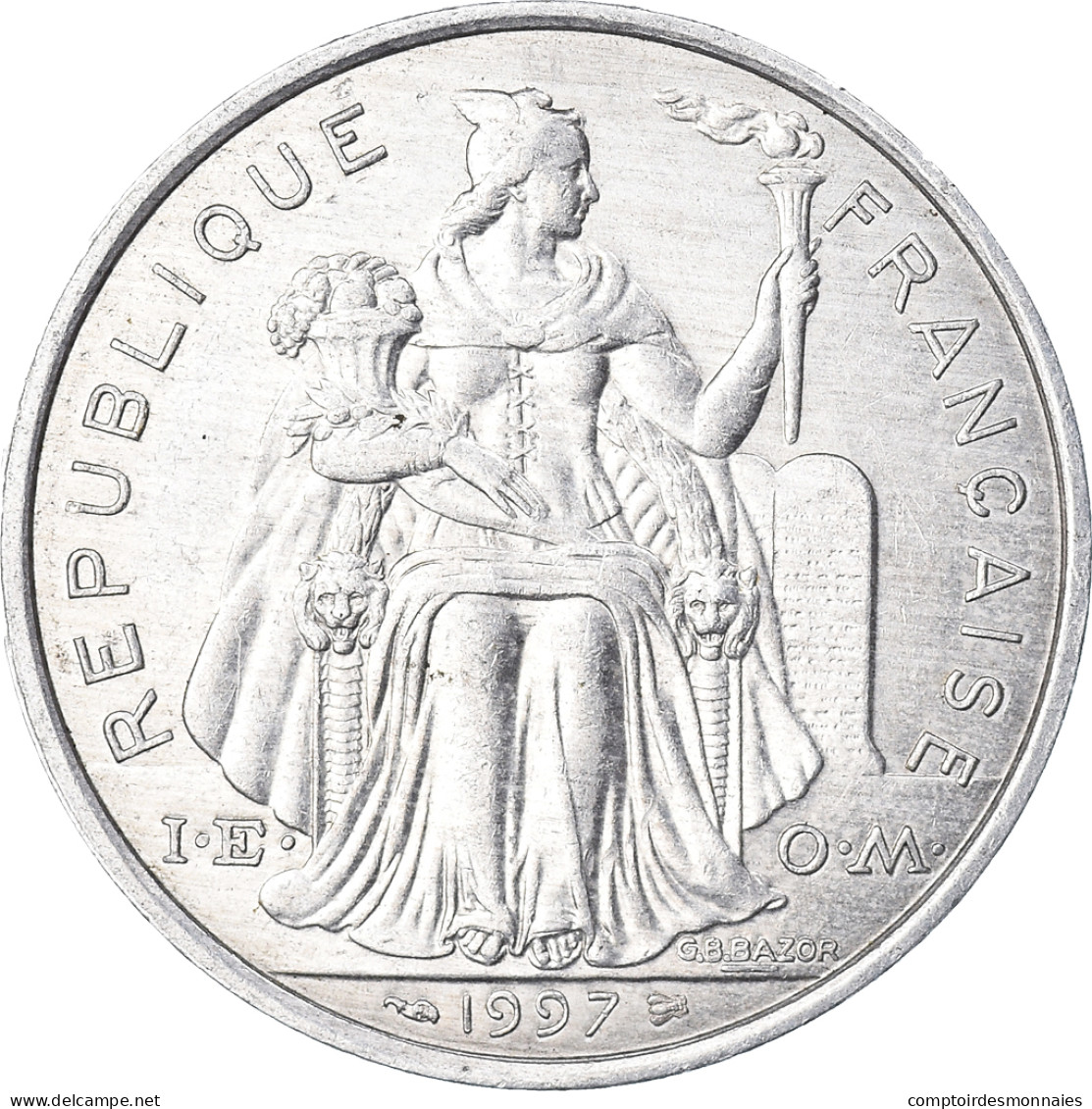 Monnaie, Polynésie Française, 5 Francs, 1997, Paris, SPL, Aluminium, KM:12 - Polinesia Francesa