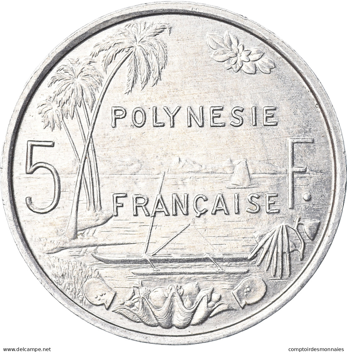 Monnaie, Polynésie Française, 5 Francs, 1997, Paris, SPL, Aluminium, KM:12 - Polinesia Francesa