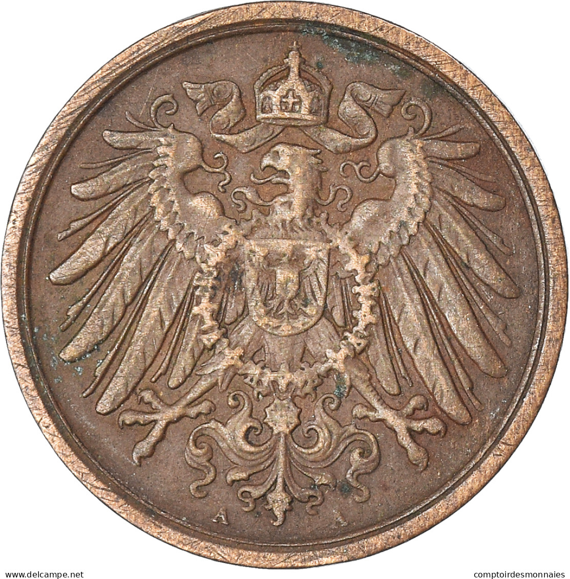 Monnaie, Empire Allemand, 2 Pfennig, 1908 - 2 Pfennig