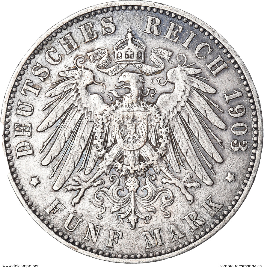 Monnaie, Etats Allemands, SAXONY-ALBERTINE, Georg, 5 Mark, 1903, Muldenhütten - Autres & Non Classés