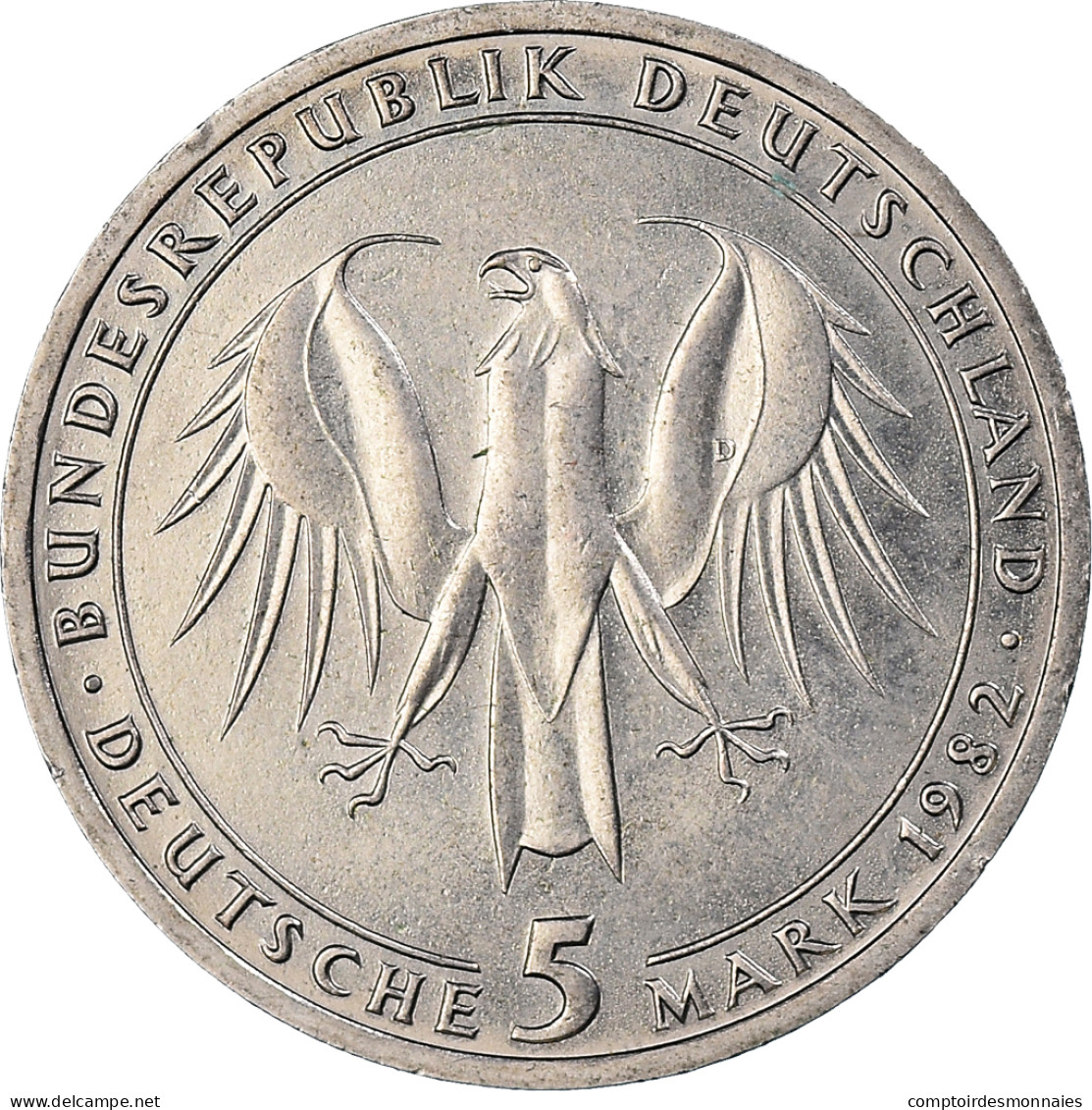 Monnaie, République Fédérale Allemande, 5 Mark, 1982, Munich, Germany, TTB - 5 Marchi