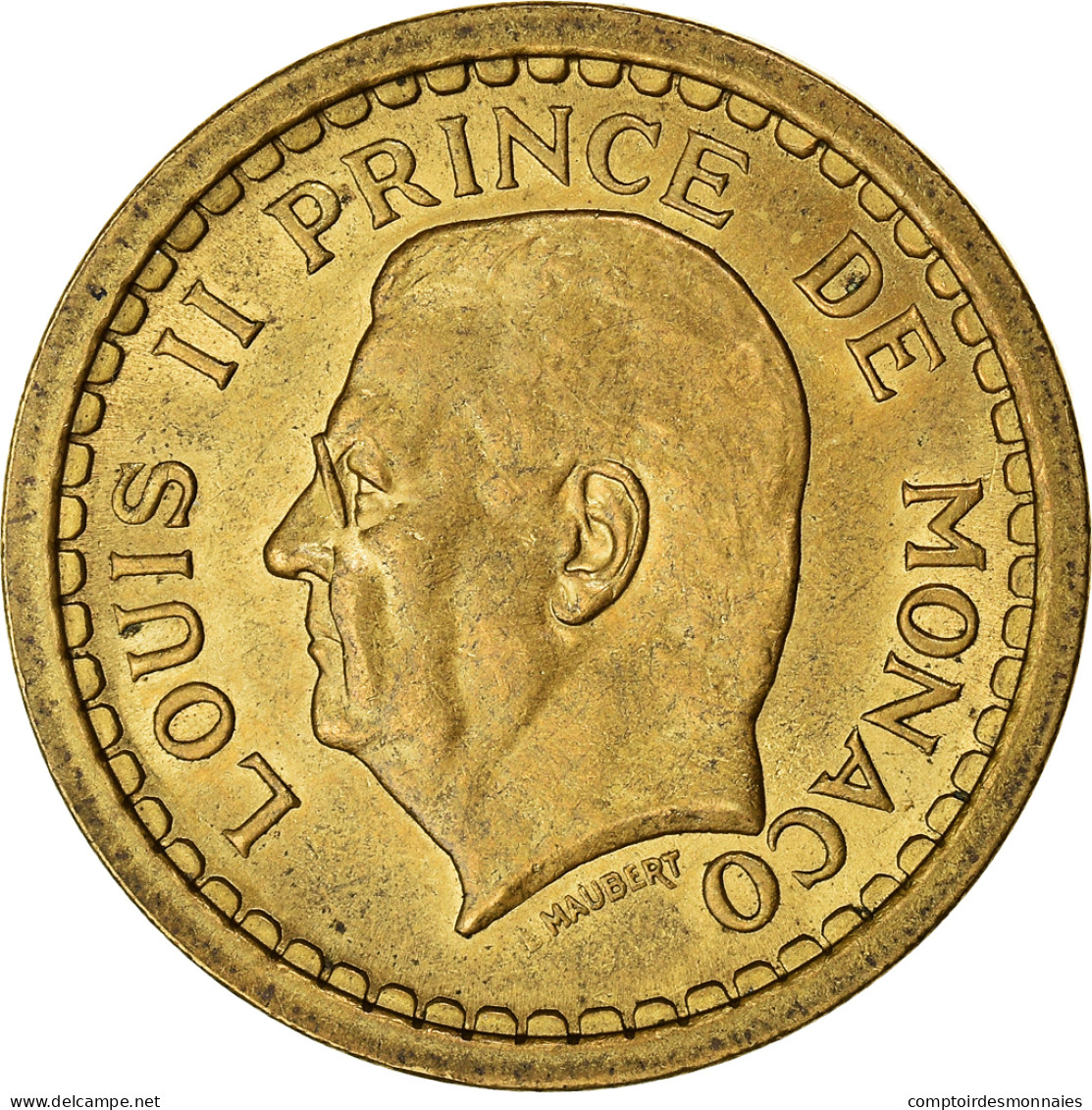 Monnaie, Monaco, 2 Francs, 1943, Paris, TTB+, Cupro-Aluminium, Gadoury:134 - 1922-1949 Louis II