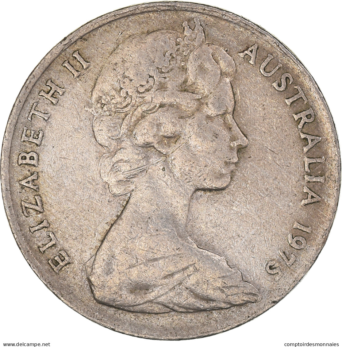 Monnaie, Australie, Elizabeth II, 10 Cents, 1975, Melbourne, TB, Cupro-nickel - Victoria