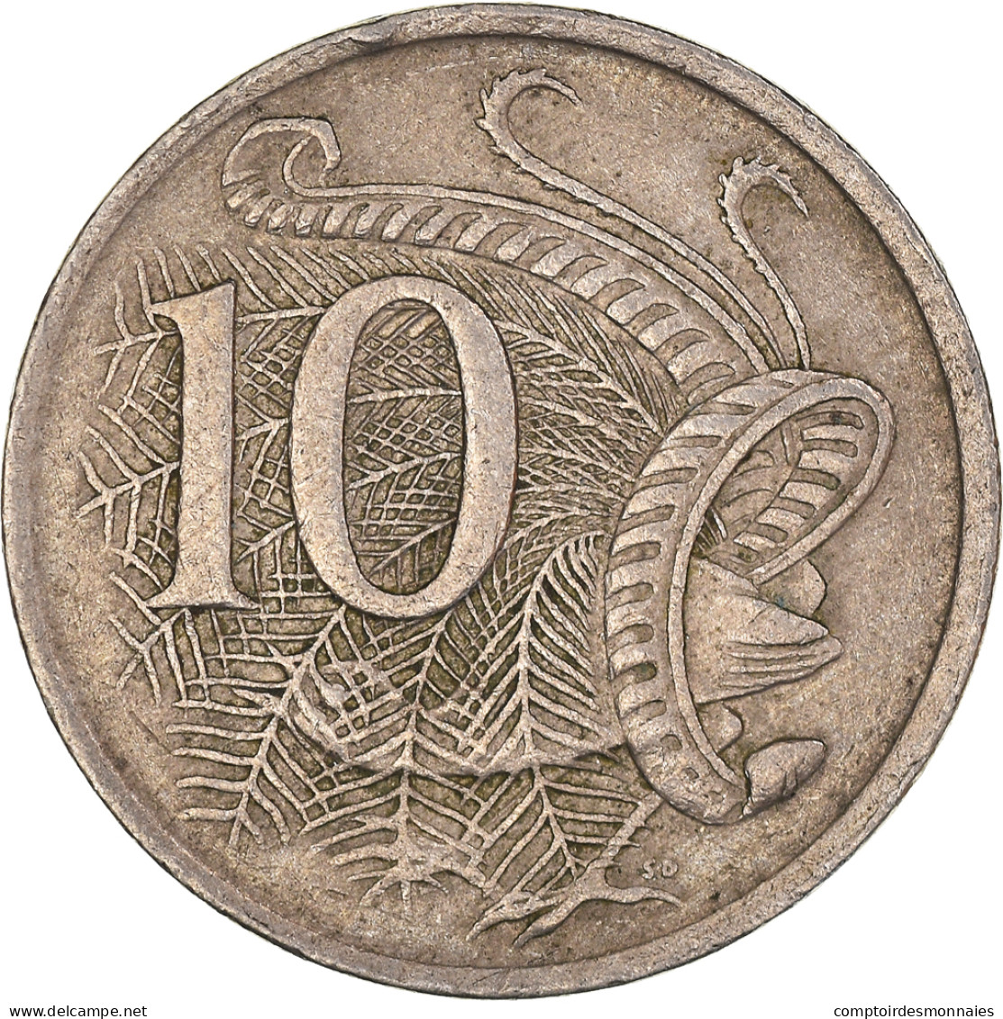 Monnaie, Australie, Elizabeth II, 10 Cents, 1975, Melbourne, TB, Cupro-nickel - Victoria