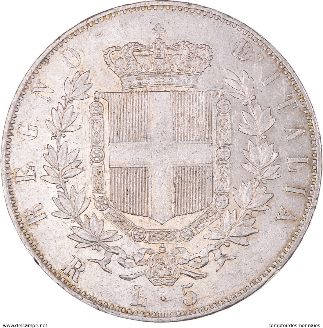 Monnaie, Italie, Vittorio Emanuele II, 5 Lire, 1878, Rome, SUP, Argent, KM:8.4 - 1861-1878 : Victor Emmanuel II