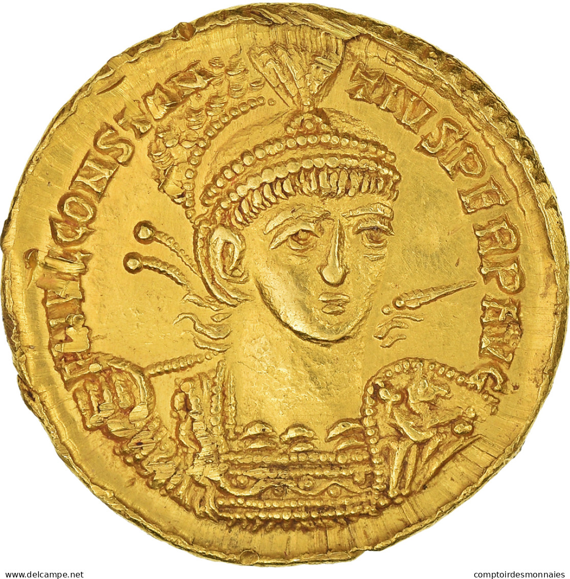 Monnaie, Constance II, Solidus, 355-360, Arles, Très Rare, SUP+, Or, RIC:234 - L'Empire Chrétien (307 à 363)